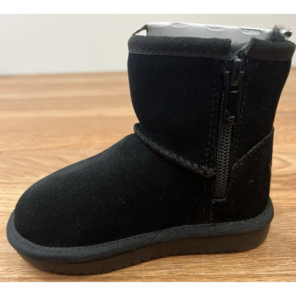 Koolaburra by UGG Koola Mini Black Shearling Style Boots Toddler Size 6 NEW